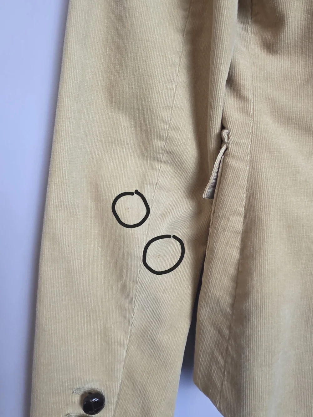 Banana Republic Corduroy Blazer Tan Womens 0 Business Casual Contemporary *flaw